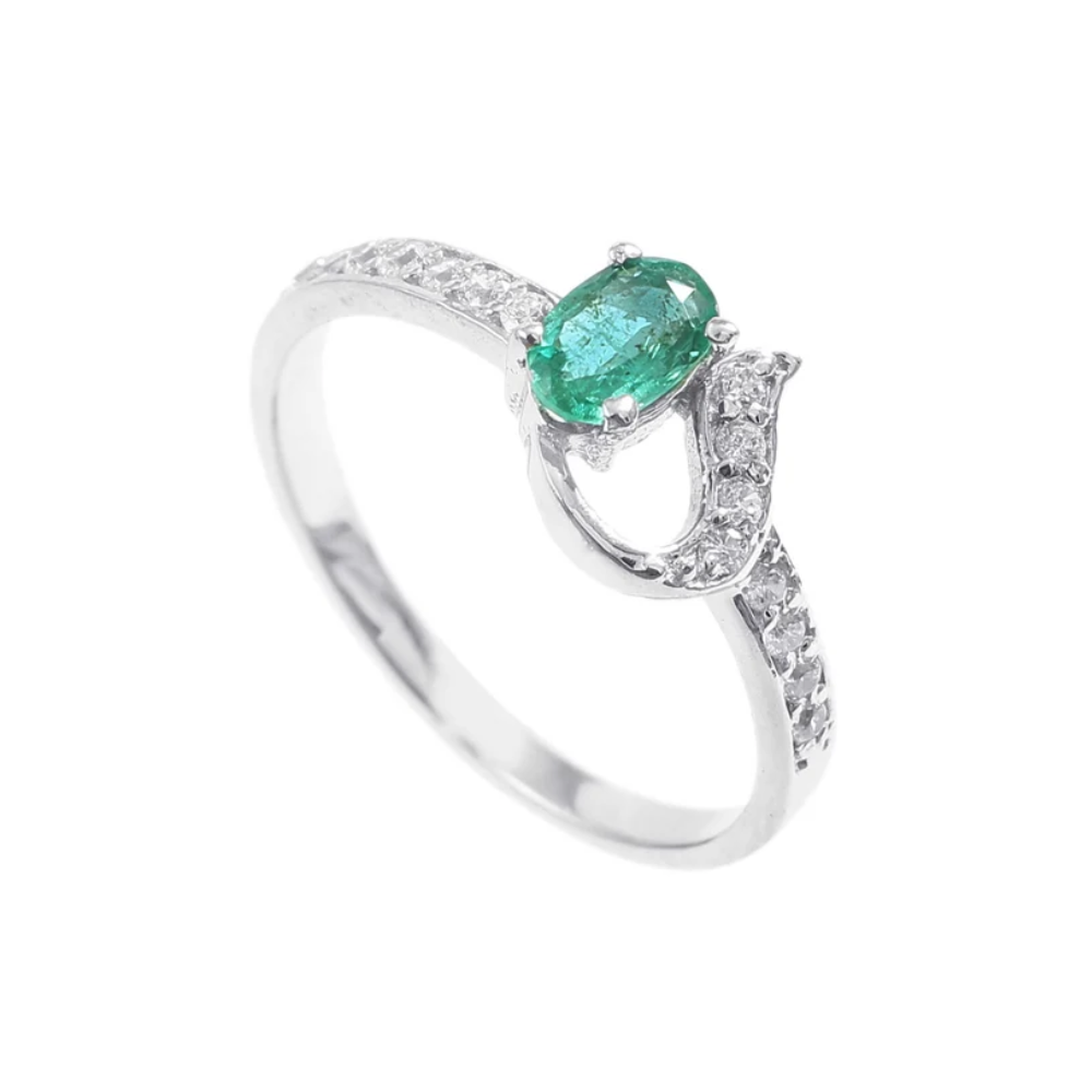 Handmade Jewelry*Gemstone Emerald*  Oval Shape-Ab
