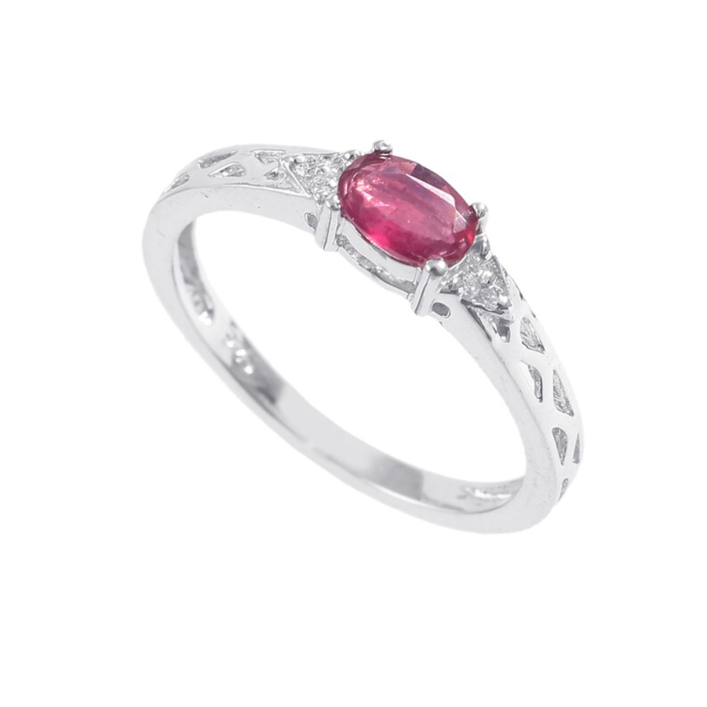 eautiful Birthday Gift*925 Sterling Silver Ring* Gemstone Ruby* Oval Shape