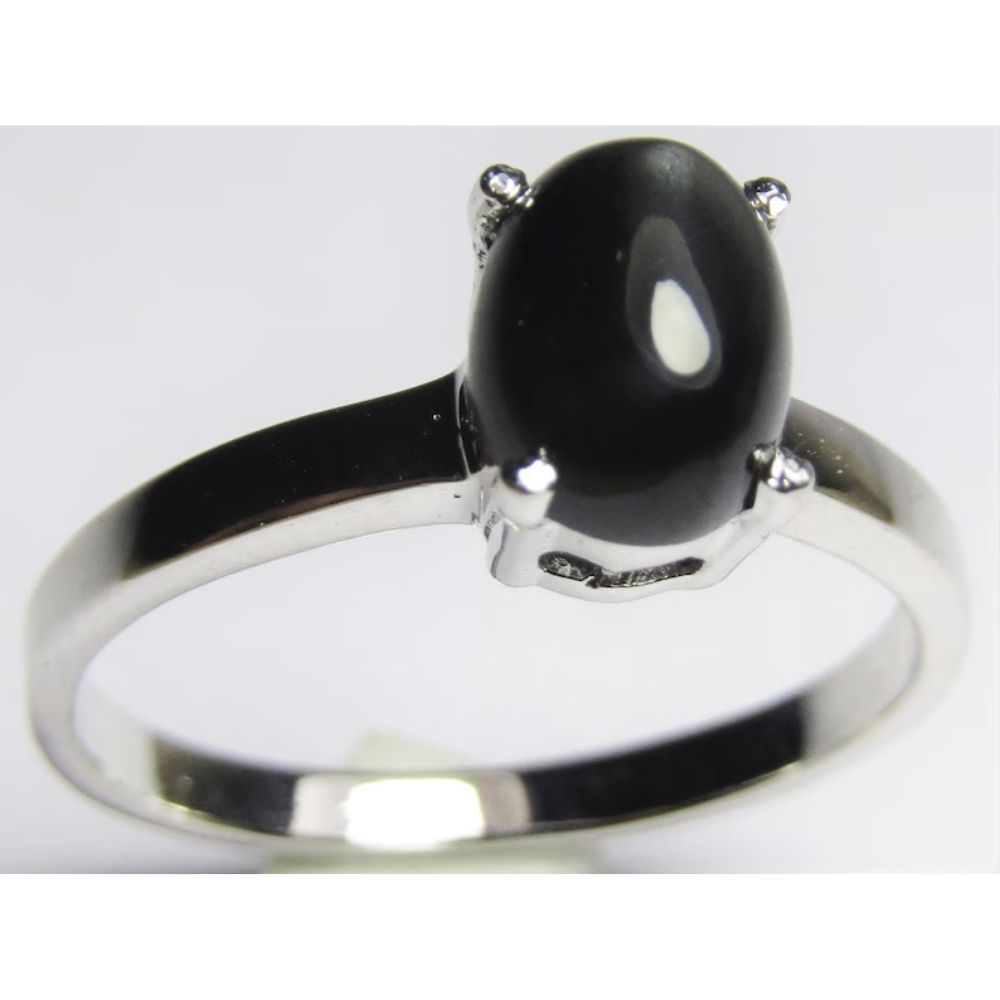 Gemstone Ring Silver Ring Black Star Ring 925 Sterling Silver Ring