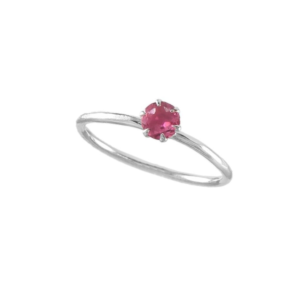 Natural Pink Tourmaline Gemstone Ring Stone Size 4 MM Round Shape 
