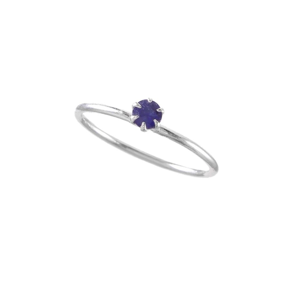 Blue Sapphire 925 Sterling Silver Jewelry Stone  Round Shape
