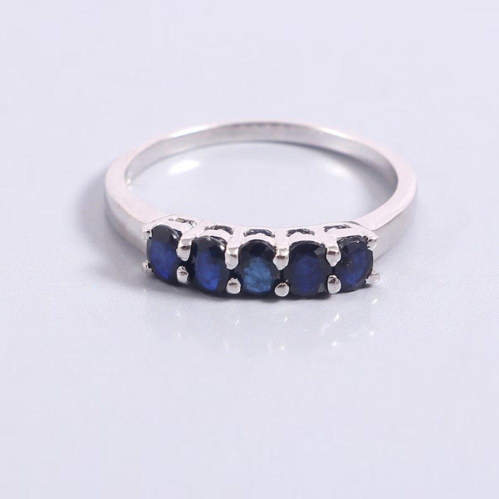 925 Sterling Silver Ring* Handmade Ring* Natural Blue Sapphire 