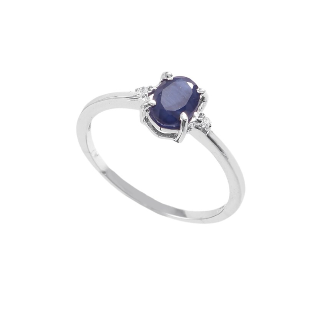 Gemstone Ring, 925 Sterling Silver, Blue Sapphire, Gemstone Silver Ring