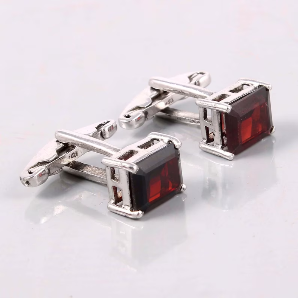 Men's Jewelry 925 Sterling Silver Cuff links Gemstone Cufflinks Stone Octagon Shape