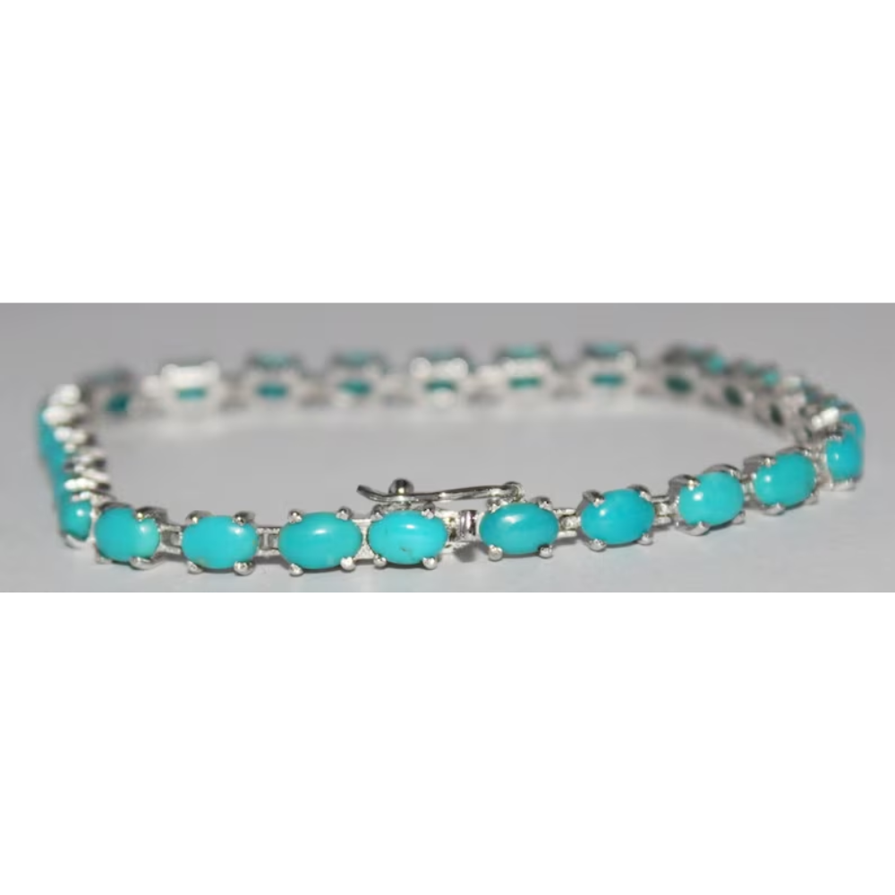 Arizona Turquoise 925 Sterling Silver Jewelry Bracelet